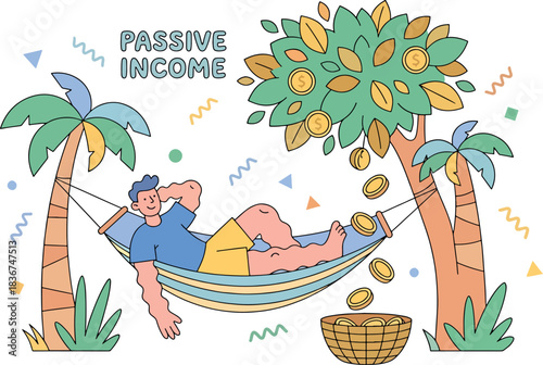 Financial Freedom Lifestyle Enjoying Passive Income