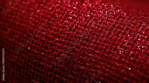 Abstract macro view of numerous tiny red objects creating a textured glittering surface