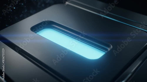 Illuminated Core of a Sleek Technological Device, Embodying Precision Data-care and Digital Security