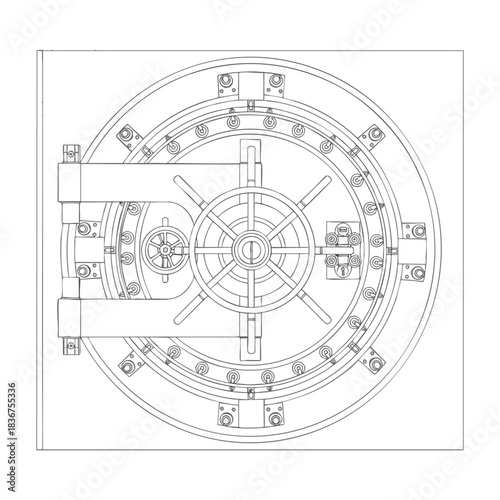 Technical Blueprint of Mechanical Device