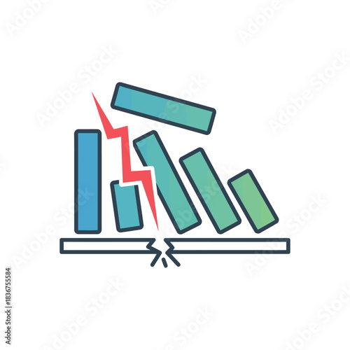 stock market crash financial crisis decimating investment returns with sudden plunge signifying economic downturn and volatility useful for business analysis
