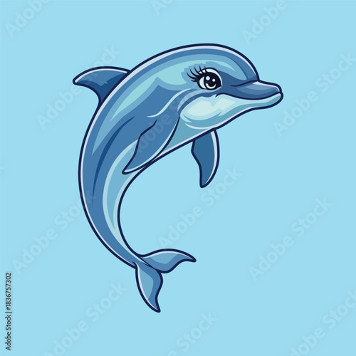 dolphin mascot logo design vector template

