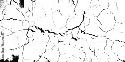 Surface cracks and fissures in ground. Vector grunge cracked texture style with cracked texture.
