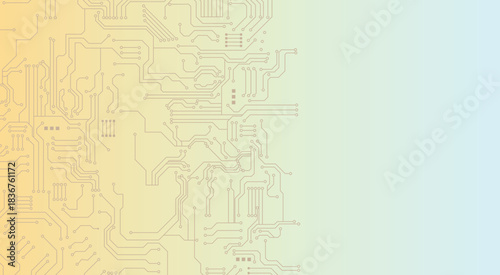 Abstract digital technology hi-tech futuristic background, cyber information communication, innovation future tech data, big data lines dots, circuit vector