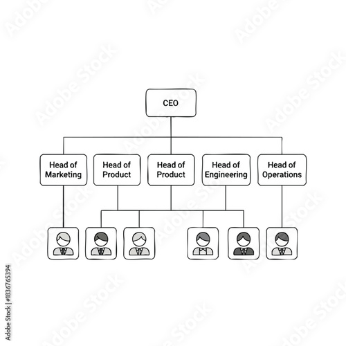 Corporate Hierarchy Structure Diagram