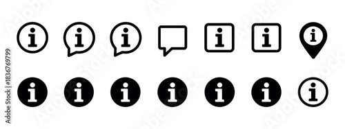 Information Icon Vector: Universal Info Label for Help and Support Sections and UI Notice Sign