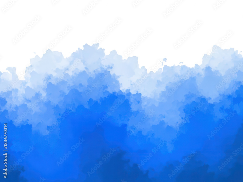 Obraz premium Abstract blue watercolor splash isolated on transparent background