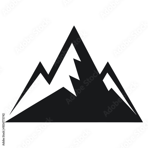 Pyramids of Giza in the mountains icon vector illustration