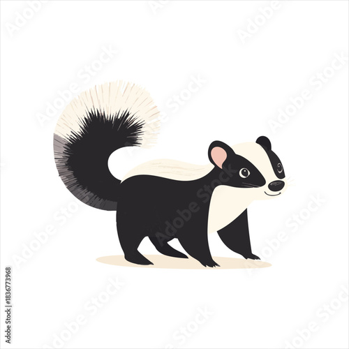 Cute cartoon skunk