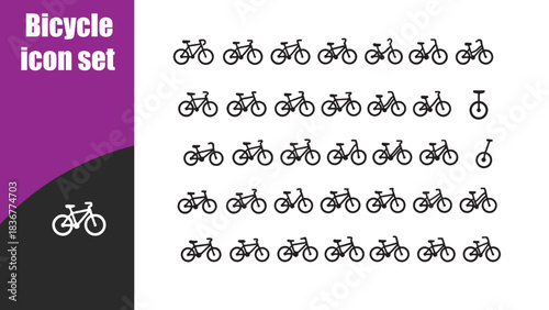 Bicycle  icon set