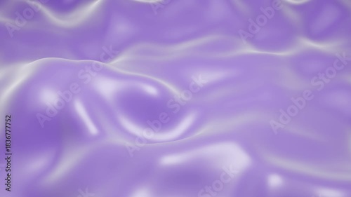 Abstract Purple Liquid Waves Flowing Smoothly, Shimmering Light Reflections, Organic Motion Background