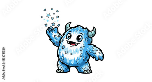 friendly little monster conjures a stream of twinkling, ethereal wonders