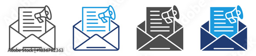 email marketing icon sheet multiple style