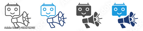 marketing bot icon sheet multiple style