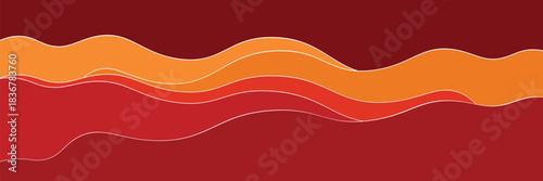 Orange papercut abstract background lines texture design vector. Eps 10