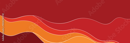 Orange papercut abstract background lines texture design vector. Eps 10