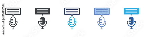 Voice icon set multiple style collection