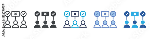 Vote icon set multiple style collection