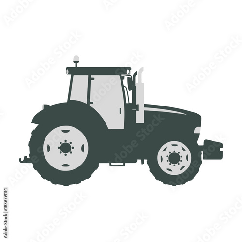 tractor isolated on white