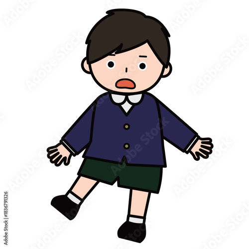 驚いている男の子