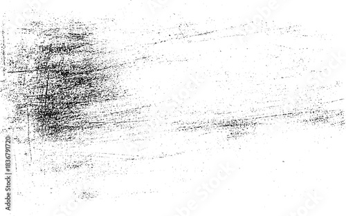 Black and white distressed grunge overlay texture. Abstract pattern of monochrome dirty creative design.