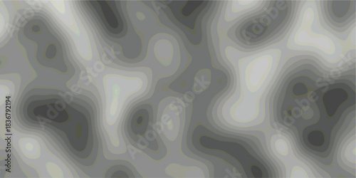 Organic contour map style background with smooth, flowing lines in grayscale, depicting abstract topographic or fluid-like shapes with soft gradients and subtle color variations