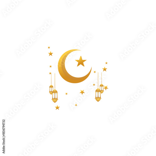 islamic icons set of vector design