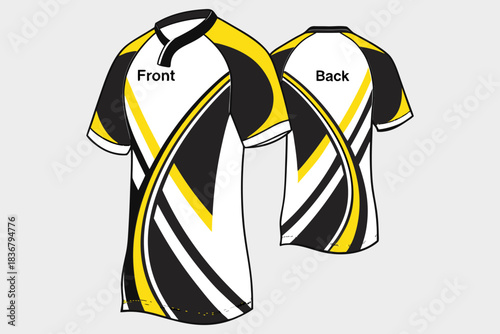 “Sports Jersey Template Vector Modern Athletic Shirt Design Mockup”