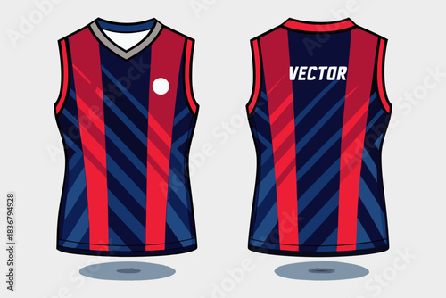 “Sports Jersey Template Vector Modern Athletic Shirt Design Mockup”