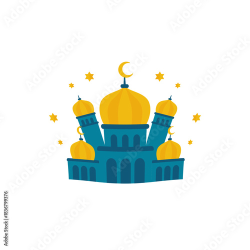 islamic icons set of vector design