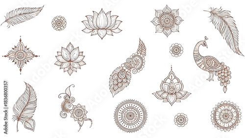 Mehndi Vector png	