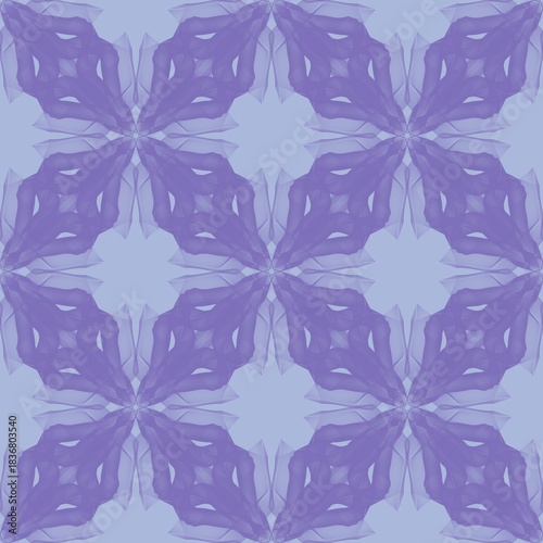 Lavender Abstract Geometric Floral Seamless Pattern
