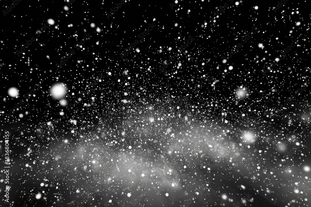 Fototapeta premium A dark void filled with countless sparkling, shimmering, white celestial bodies