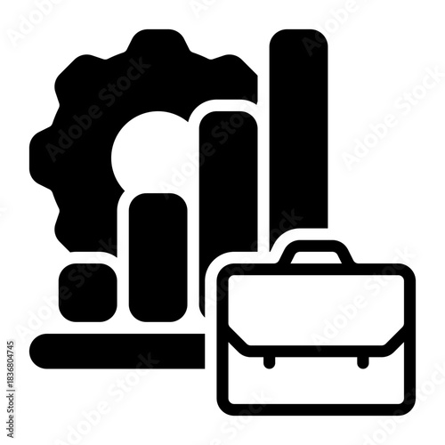 Growth icon, glyph icon style