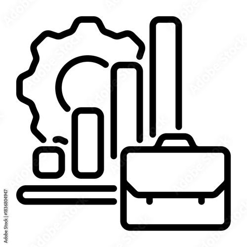 Growth icon, line icon style