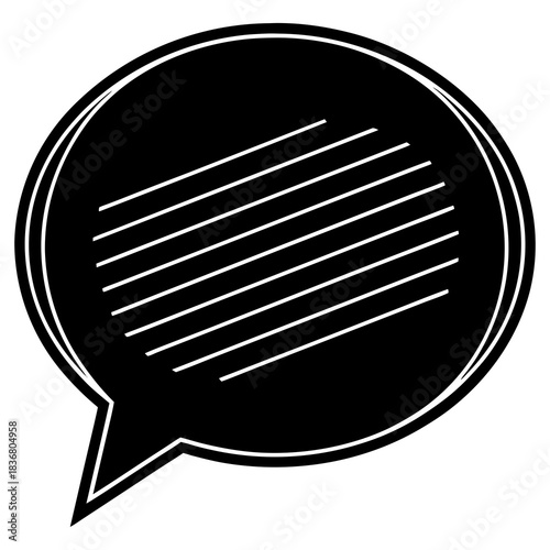 Simple comment-bubble icon vector perfect for chat apps, messaging UI, and digital design projects.