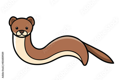 Cartoon otter illustration simple animal design