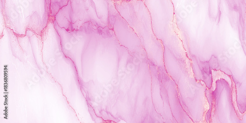 Abstract purple marble texture with gold veins alcohol ink luxury background elegant soft lavender and purple tones blended.