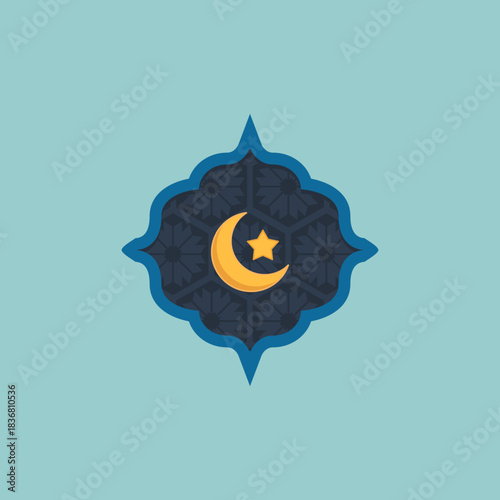 islamic icons set of vector design