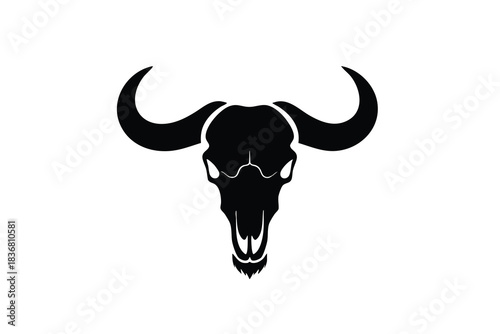 Aggressive Bull Skull Icon