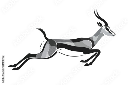 Running Antelope Illustration