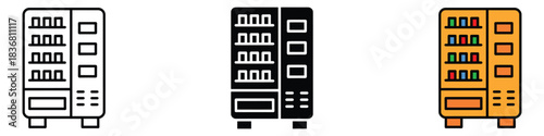 Vending machine icon vector. Snack and Beverage Dispenser symbol. vector illustration.