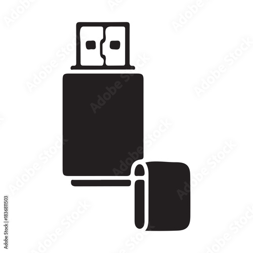 usb flash drive isolated