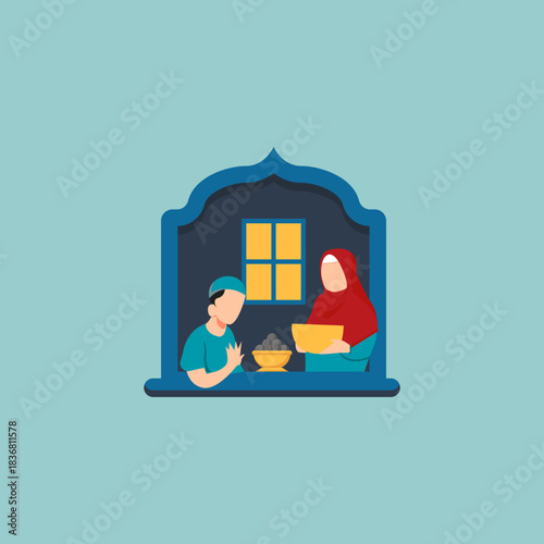 islamic icons set of vector design