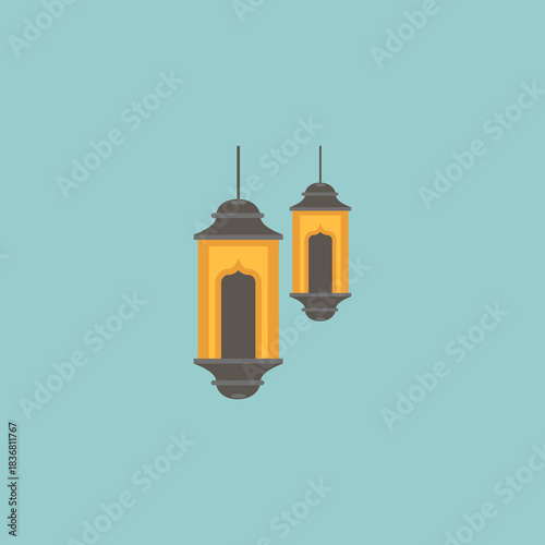 islamic icons set of vector design