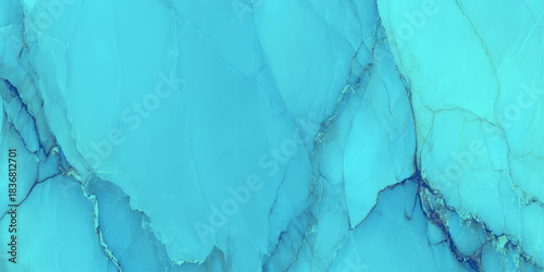 Abstract aqua blue fluid alcohol ink texture background banner with silver metallic veins horizontal format is ideal for web headers or cover images.