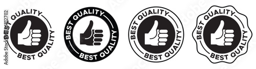 Best Quality Stamp Badges – Blue Thumbs Up Approval Seal Icons