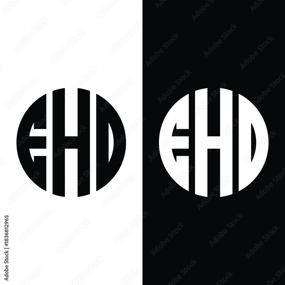 Obraz premium Letter EHD Initial Logo Design Template Vector Illustration Stock Vector.