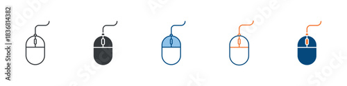 Mouse Icon Set Multiple Style Collection 