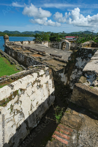 Portobelo, Panama - December 6, 2025: Ruins of Fort Santiago in Portobelo, Panama.